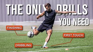 The ONLY MUST DO 10 Drills You NEED to Become a Professional Footballer [upl. by Assilat]