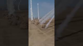 Multiple Launch Rocket Systems Firing off at Targets missilelaunch [upl. by Airamas192]