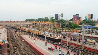 Godda Tatanagar Express making its way at Bhagalpur Junction hauled by Wap7 happydiwali [upl. by Esirec]