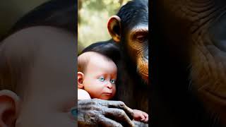 Chimpanzee loves baby [upl. by Eurd]