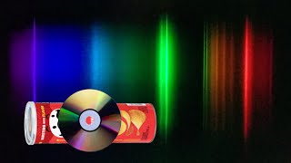 HICE UN ESPECTROSCOPIO CON UN DVD Y UN BOTE DE PAPAS [upl. by Aztilem12]