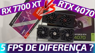 RX 7700 XT vs RTX 4070  Fiquei surpreso com os resultados  Testamos em vários jogos Outubro 2023 [upl. by Thanh]