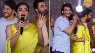 Rashmika Mandanna Cute Speech  Mahesh Babu Reaction  ANIMAL Movie Pre Release Event  Manastars [upl. by Eam]