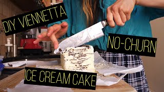 Making DIY NOCHURN VIENNETTA ice cream cake at home Misadventures part 3 [upl. by Ilagam]