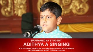 Muthuswami Dikshitar’s Samaganapriye Nottuswara By Swaramedha Student Adithya A in Swaramedha [upl. by Varini]