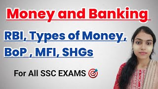 MONEY AND BANKING  RBI  Microfinance Institutions BASEL Norms  Economics for SSC EXAMS [upl. by Tamera871]