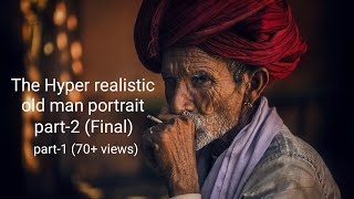 How to draw the Hyper realistic old man portrait Part2 howtodraw drawingtutorial portraitart [upl. by Bausch]