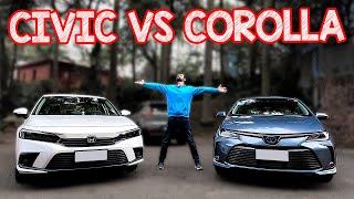 Comparativo Civic vs Corolla qual é o melhor Híbrido  Carro Chefe [upl. by Imehon]