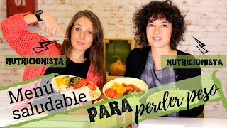 MENÚ SEMANAL PARA PERDER PESO  Cómo preparar una dieta saludable para adelgazar [upl. by Alvina]