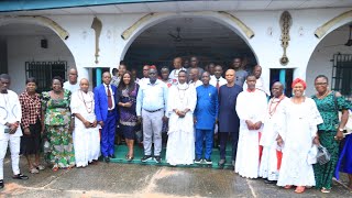 Education  DEIN of Agbor Kingdom play host to Delta State SUBEB Chairman in his ImeObi Palace [upl. by Ninahs522]