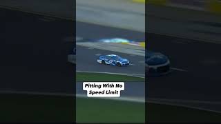 Pitting with no speed limit 💀 cars nascar [upl. by Ahtnama]