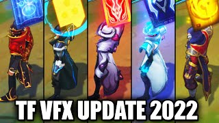 All Twisted Fate Skins Visual Effect VFX Update 2022 League of Legends [upl. by Toddie]