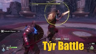 Kratos fights Real Týr in Valhalla  Gameplay  God of War DLC  Full HD godofwarragnarok [upl. by Derfla]