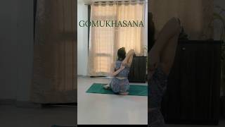 GOMUKHASANA yoga yogaasana gomukhasana trending [upl. by Aivan]