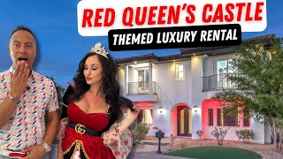 Tour the Red Queens Castle Fully themed Las Vegas Luxury Furnished Rental [upl. by Hakym]