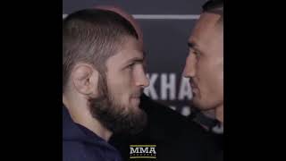 Khabib vs Max Holloway face off [upl. by Tihw]