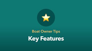 Boat Owner Tips Key Features [upl. by Nnylrats]