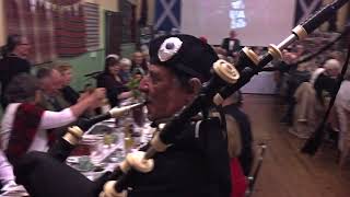 Burns Night 2018  piping in the Haggis and Address to a Haggis [upl. by Airemahs]