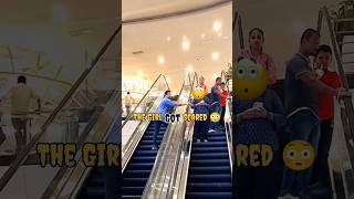 Escalator Prank 😂 Maar khate khate Bacha main😳  shorts youtubeshorts escalatorprank reaction [upl. by Pirnot]