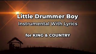 Little Drummer Boy 2020 Instrumental With Lyrics  for KING amp COUNTRY Karaoke [upl. by Aken]