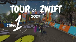 TOUR DE ZWIFT 2024 SHORT ROUTE C [upl. by Josiah]