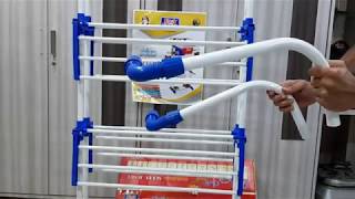 Unbox Cloth Dryer Stand Super Jumbo  Jumbo Cloth Dryer Rack with Towel Rack  4 Leyar Super Heights [upl. by Heilner]