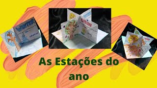 ❤️como fazer atividade sobre as estações do ano  estações do ano em inglês  maquete as estações [upl. by Inej]