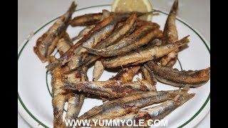 Fresh fried anchovies  Boquerones fritos [upl. by De]