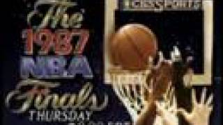 NBA on CBS  1987 NBA Finals Game 4 finish [upl. by Candace232]