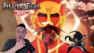 HERO  Attack on Titan Season 3 Episode 17 Reaction  Review [upl. by Yurt]