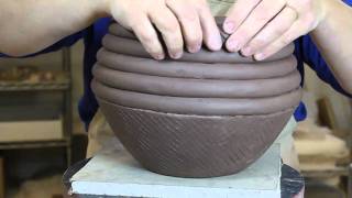 Bridges Pottery  Ceramic Slab and Coil Vessel Demonstration [upl. by Leunamnauj160]