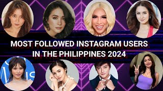 MOST FOLLOWED FILIPINO CELEBRITIES INSTAGRAM USERS 2024 CELEBRITIES INSTAGRAMUSERS INSTAGRAM2024 [upl. by Ailegave]