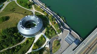 Novartis Pavillon Basel city  Drone flight [upl. by Enneyehc]