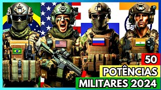 50 POTÊNCIAS MILITARES EM 2024  RANKING GLOBAL FIREPOWER [upl. by Revilo500]