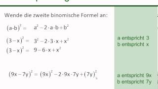 Zweite binomische Formel [upl. by Yelrehs]