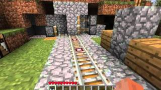 Minecraft Railroad Piston Door [upl. by Kendal631]