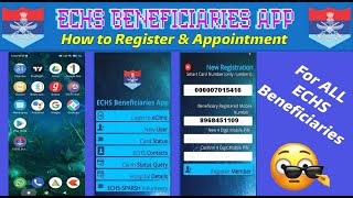 ECHS Beneficiaries App  How to Register amp Appointment 🤔  Good News for all Veterans 👍 [upl. by Ebocaj]