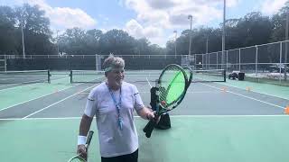 Practicing tennis Volleys Off the Slinger Tennis Ball Machine [upl. by Lucius]