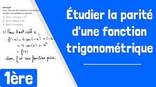 Comment étudier la parité dune fonction trigonométrique [upl. by Htebazie]