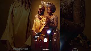 Davido  Assurance Lyrics lyricstrybe afrobeats chivido24 [upl. by Mano]