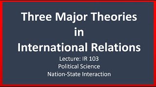 The Three Major Theories in International Relations IR  Int’l Relations  The Alalibo Academy [upl. by Ynohtnacram]