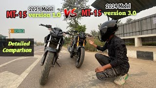 New 2024 Yamaha MT15 v3 Vs Yamaha MT15 v1 Detailed Comparison  अब तक क्या क्या changes हुए हैं 👍 [upl. by Blockus147]