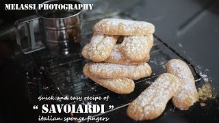 Italian sponge fingers Savoiardi  very easy recipe  Melassi Recettes [upl. by Ahidam]