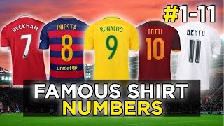 The Best Footballers To Play For Each Shirt Number  111 [upl. by Ber885]