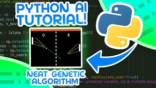 Python Pong AI Tutorial  Using NEAT [upl. by Annavoig]