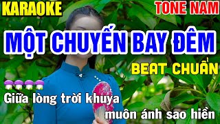 Một Chuyến Bay Đêm Karaoke Nhạc Sống Tone Nam  Tình Trần Organ [upl. by Dominica]