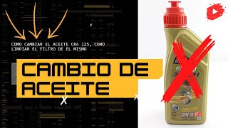 🚨¿Como cambiar aceite a cr4 125 con un nuevo aceite  limpieza a filtro interno de aceite [upl. by Atiluap]