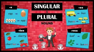 Singular and Plural Nouns  Learn the Rules to Make Plurals [upl. by Llerrehs]