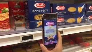 Barilla AR campaign in Supermarket  ePrism Augmented Reality [upl. by Amalbergas128]