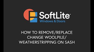 How to Change the WoolpileWeatherstripping on a SoftLite Window Sash [upl. by Sairahcaz]